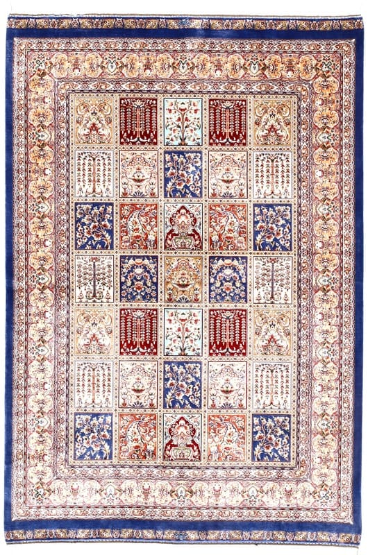 Ghom Design Teppich 152x101 cm, 2,6 Mio. Knoten, Perserteppich handgeknüpft