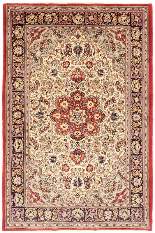 Ghom Kork Teppich 227x147 cm, handgeknüpft, Seide, Orientteppich