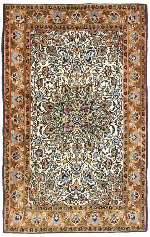 Ghom Orientteppich 167x106 cm aus Seide, handgeknüpft