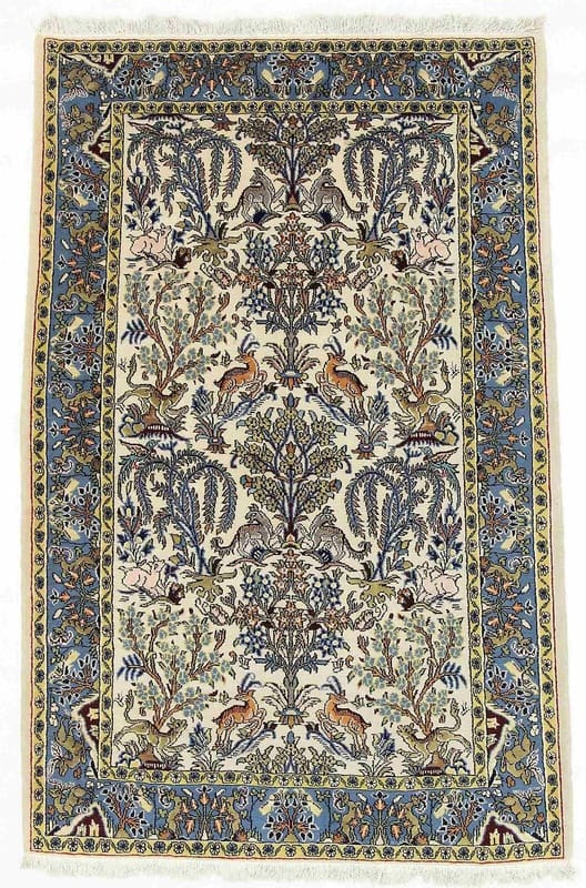 Ghom Orientteppich 167x126 cm – Handgeknüpft, florale Motive