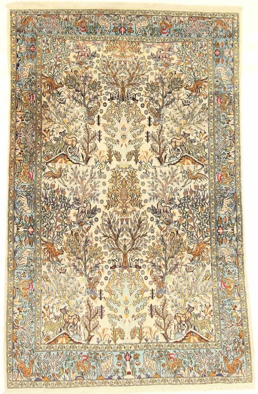 Ghom Orientteppich 225x140 cm | Handgeknüpft, klassisches Design