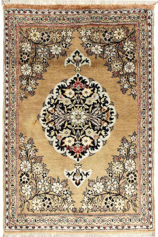Ghom Seide 84x57 cm – Eleganter Orientteppich, handgeknüpft