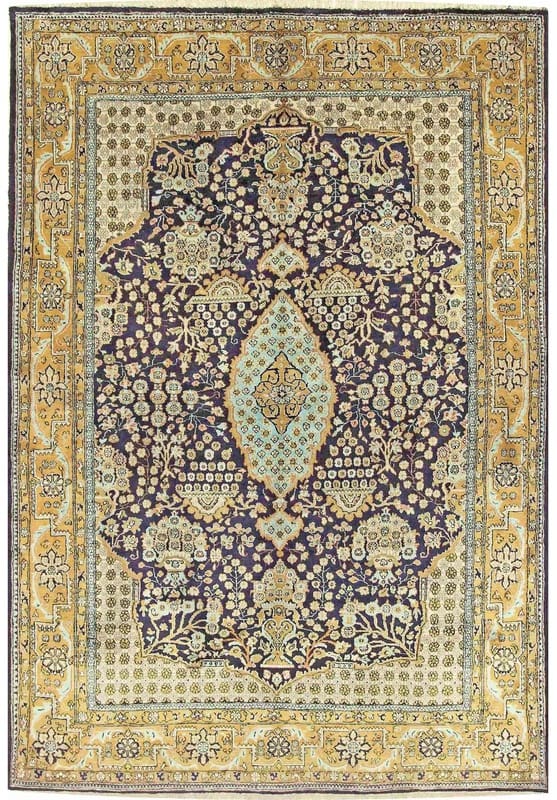 Ghom Seidenteppich 202x138 cm – Luxuriös handgeknüpft