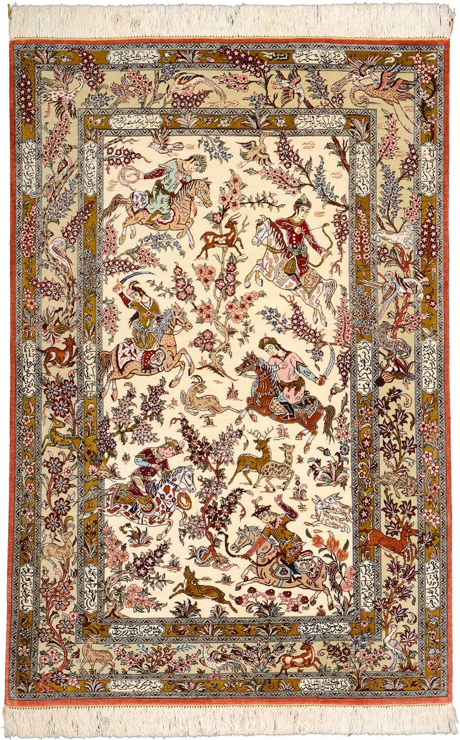 Ghom Teppich 102 x 149cm, Seide, 900.000 Knoten, handgeknüpft H1