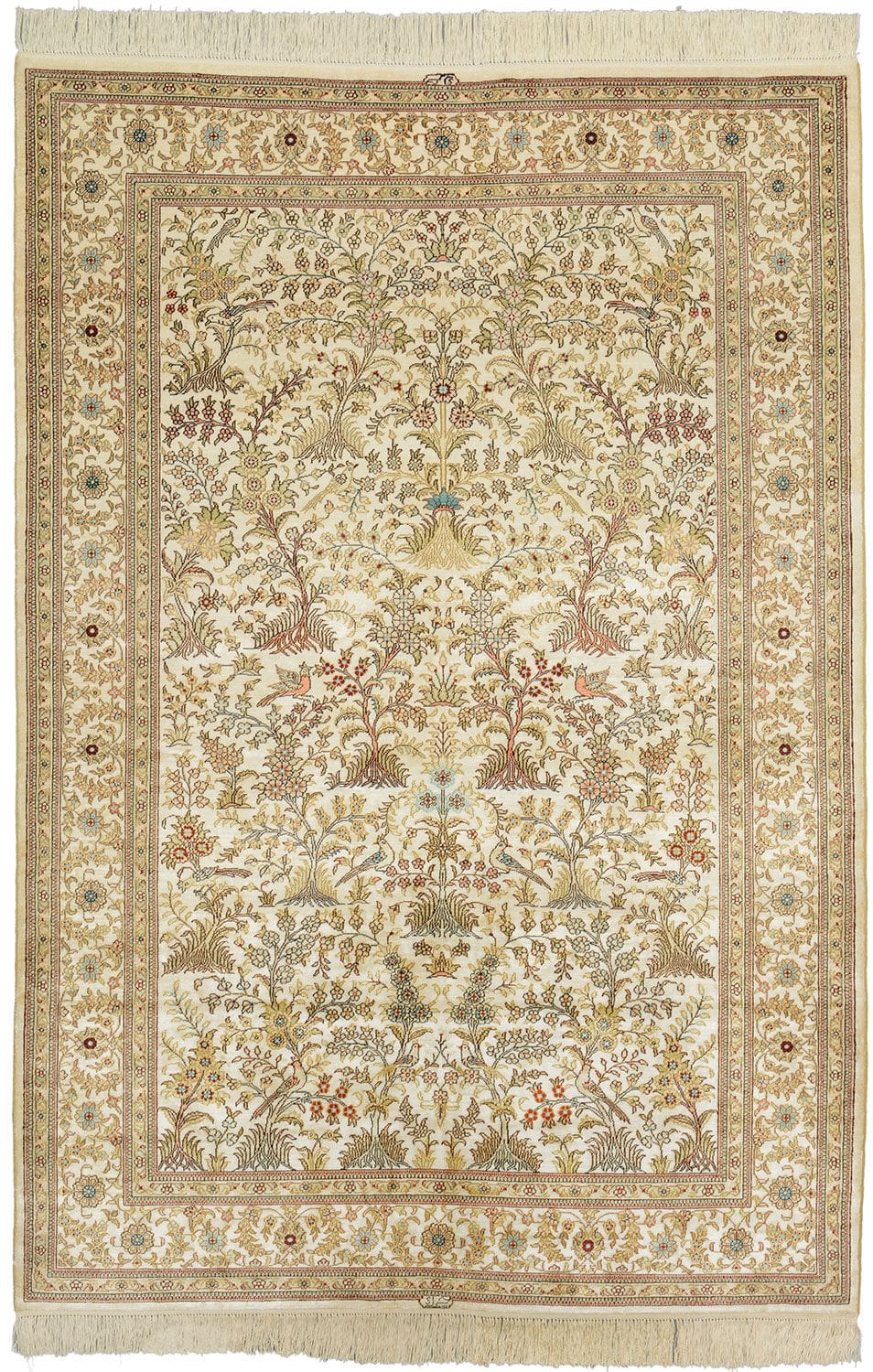 Ghom Teppich 128 x 183cm, 800.000 Knoten, handgeknüpft, Perserteppich