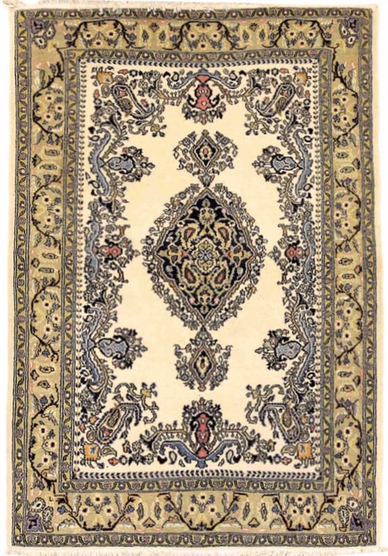 Ghom Teppich 157x108 cm aus edler Seide, handgeknüpft