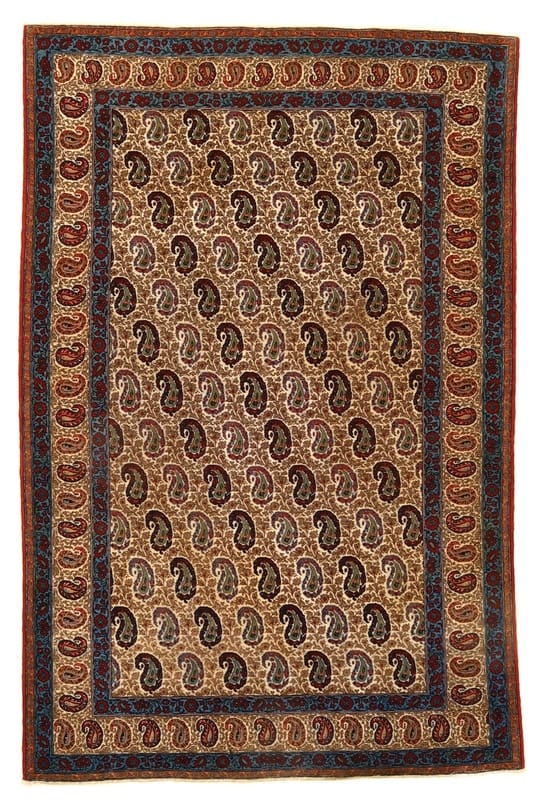 Ghom-Teppich 205x136 cm aus hochwertiger Qom-Wolle, handgeknüpft