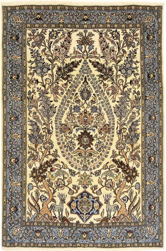 Ghom Teppich 212x144 cm handgeknüpft, luxuriös