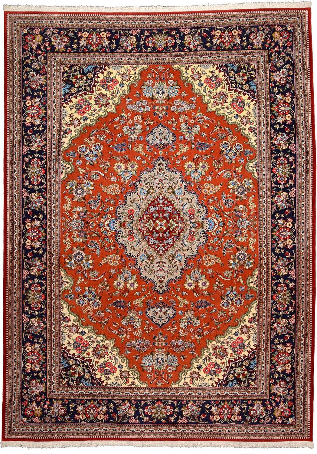 **Ghom Teppich 252 x 338 cm – Handgeknüpft, edle Schurwolle**