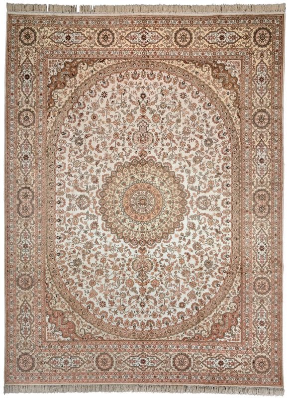 Ghom Teppich 272 x 369 cm, handgeknüpft, Seide, Perserteppich