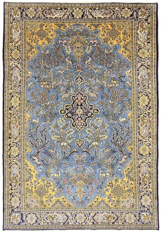 Ghom Teppich 330x226 cm - Hochwertiger Teppich handgeknüpft