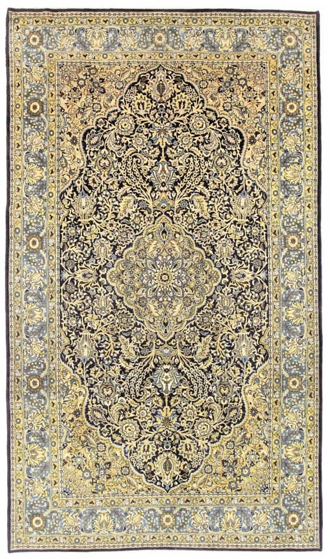 Ghom Teppich 352x207 cm, luxuriöser Teppich, handgeknüpft