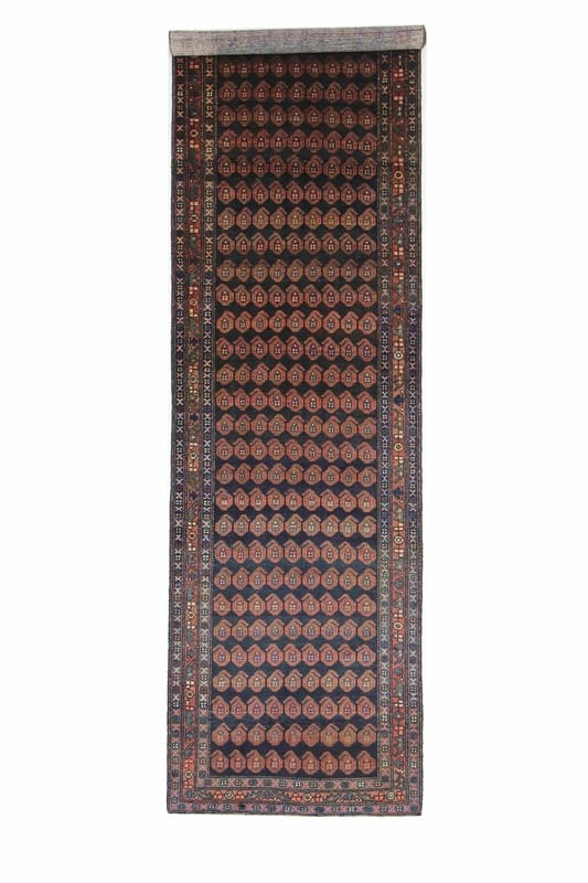 Hamadan Orientteppich 437x116 cm, semi-antik, handgeknüpft