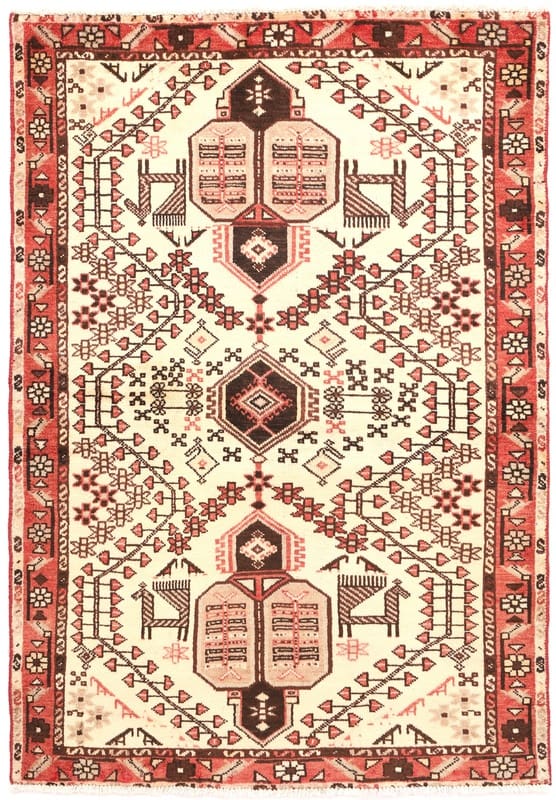 Hamadan Teppich 154x105 cm, 160.000 Knoten, handgeknüpft, Perserteppich