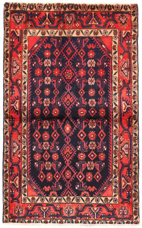 „Hamadan Teppich 168x103 cm, 160.000 Knoten, handgeknüpft, Perserteppich“