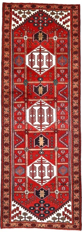 Hamadan Teppich 308x108 cm, 160.000 Knoten, handgeknüpft, Perserteppich