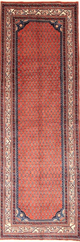 Hamadan Teppich 322x112 cm, antik, handgeknüpft, Perserteppich
