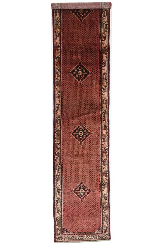 Hamadan Teppich 397x83 cm – antik, handgeknüpft, Perserteppich