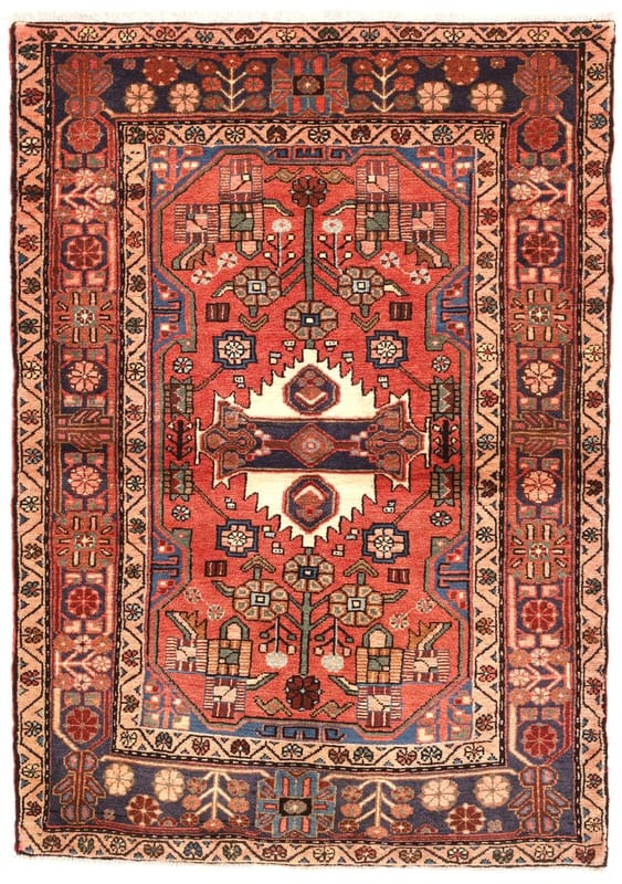 Hamedan Orientteppich 160x111 cm, semi-antik, handgeknüpft