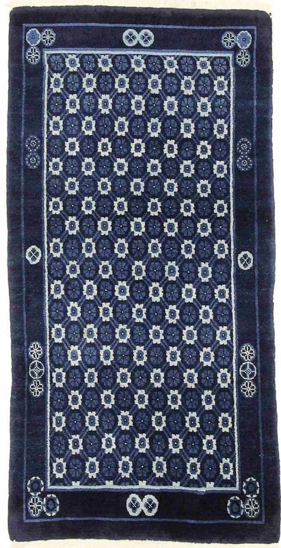 Handgefertigter China Orientteppich 176x89 cm – Antikes Design, Wolle