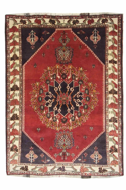 Handgeknüpfter Ghashghai Teppich 217x158 cm – 128.000 Knoten – Perserteppich