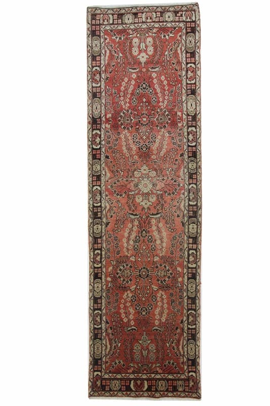 Handgeknüpfter Hamadan-Teppich 317x94 cm aus iranischer Wolle