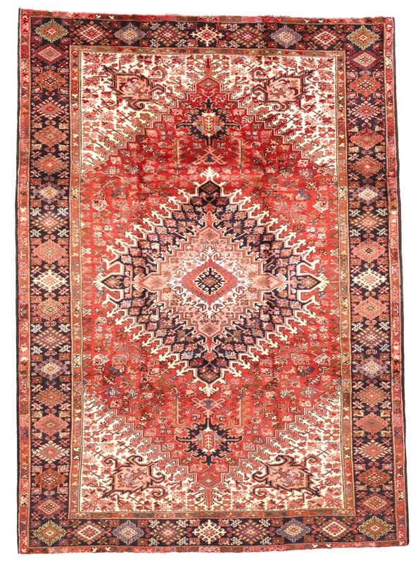 Handgeknüpfter Heriz Orientteppich 336x241 cm – Wolle, traditionelle Muster