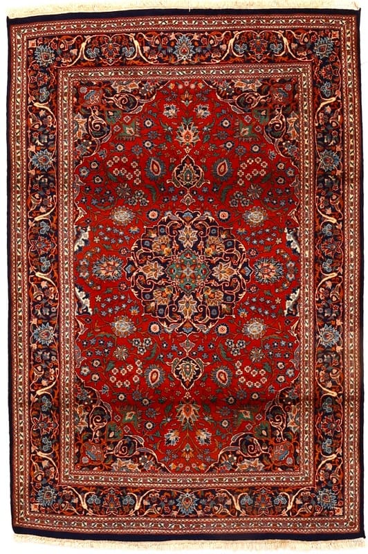 Handgeknüpfter Kashan-Teppich 186x123 cm - Iran, Wolle, Medaillon