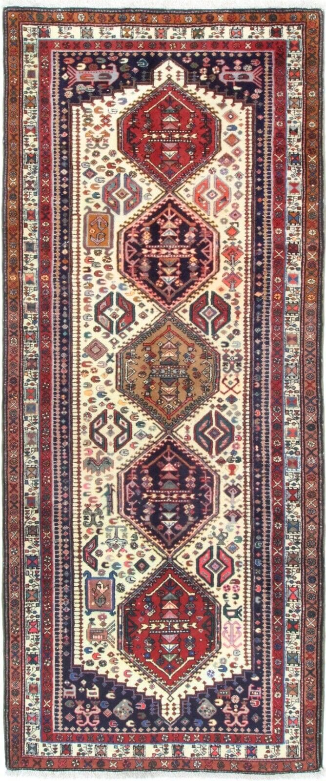 Handgeknüpfter Meschkin Ardebil Orientteppich 302x127 cm, Perserteppich