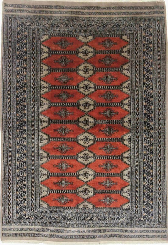 Handgeknüpfter Orientteppich 185x101 cm aus 100% Wolle, unikates Muster