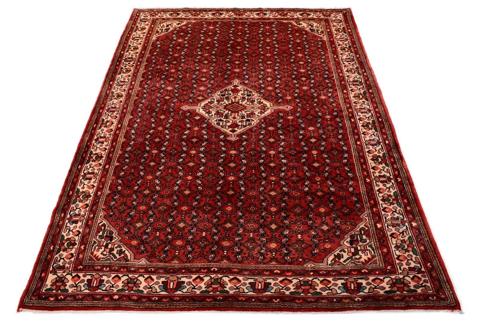 Handgeknüpfter Orientteppich 308x220 cm, 200.000 Knoten, Rot