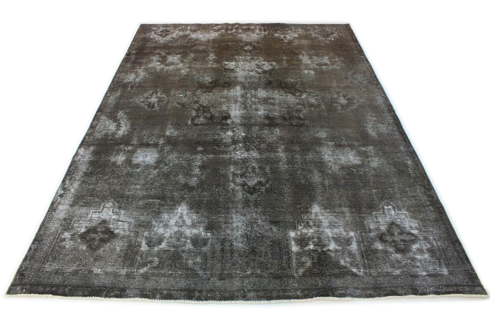 Handgeknüpfter Orientteppich 340x239 cm Grau Schwarz Vintage