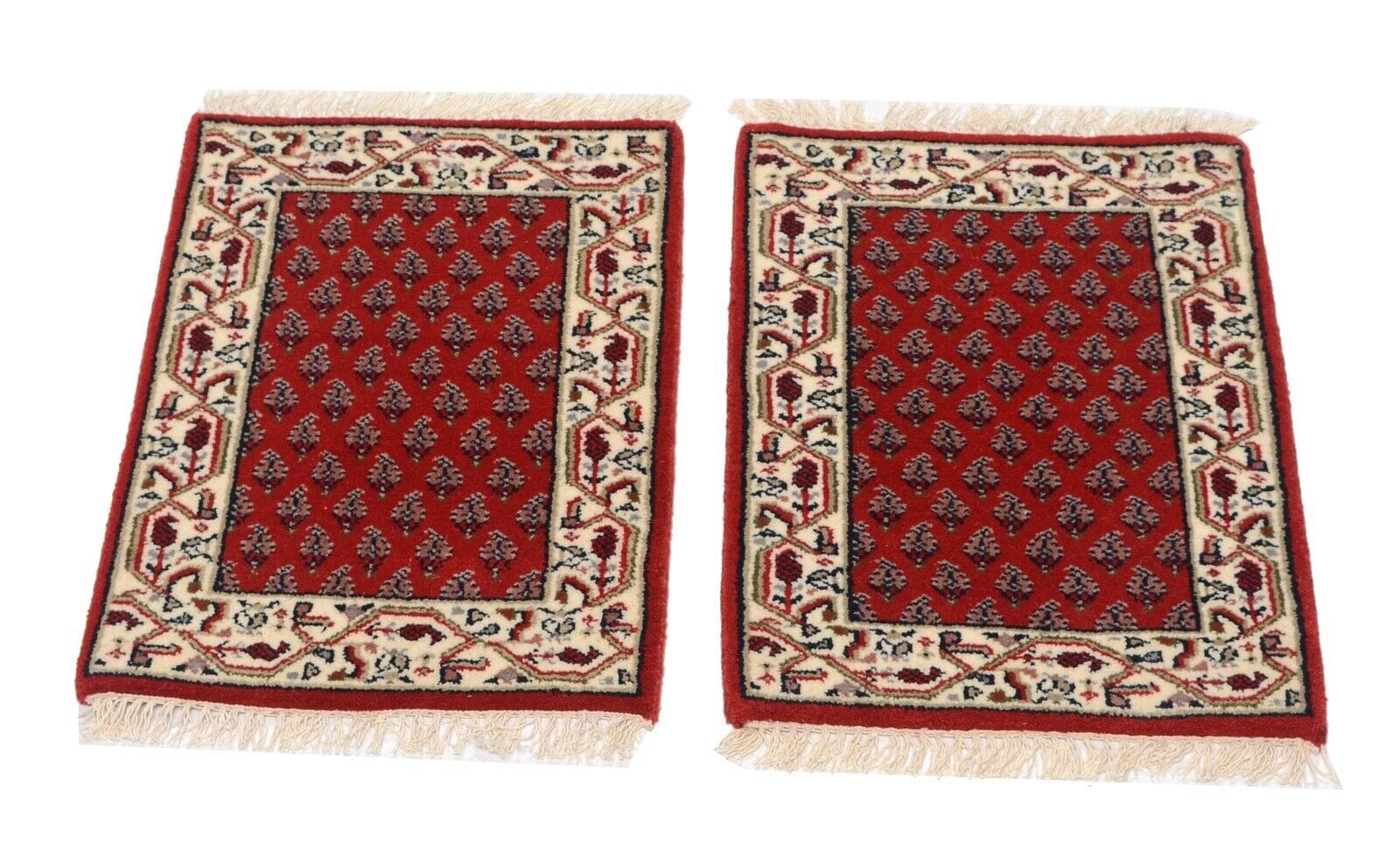 Handgeknüpfter Orientteppich 60 x 40 cm, 120.000 Knoten, Rot