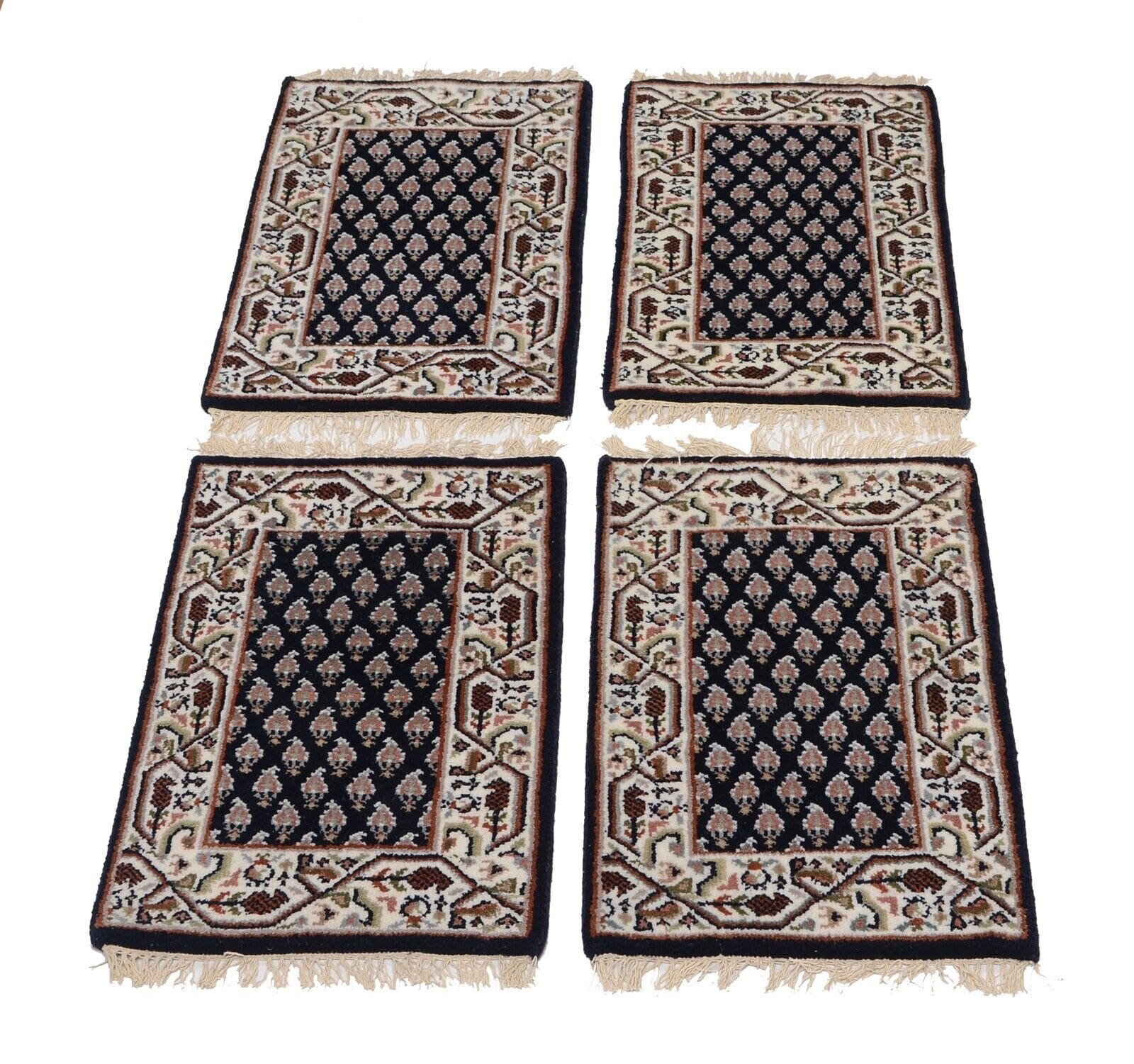 Handgeknüpfter Orientteppich 60x40 cm, 120.000 Knoten, Blau