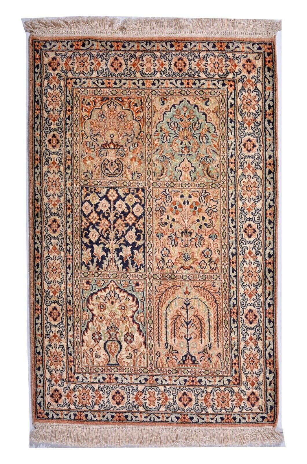 Handgeknüpfter Orientteppich 95x65 cm, 550.000 Knoten, Seide