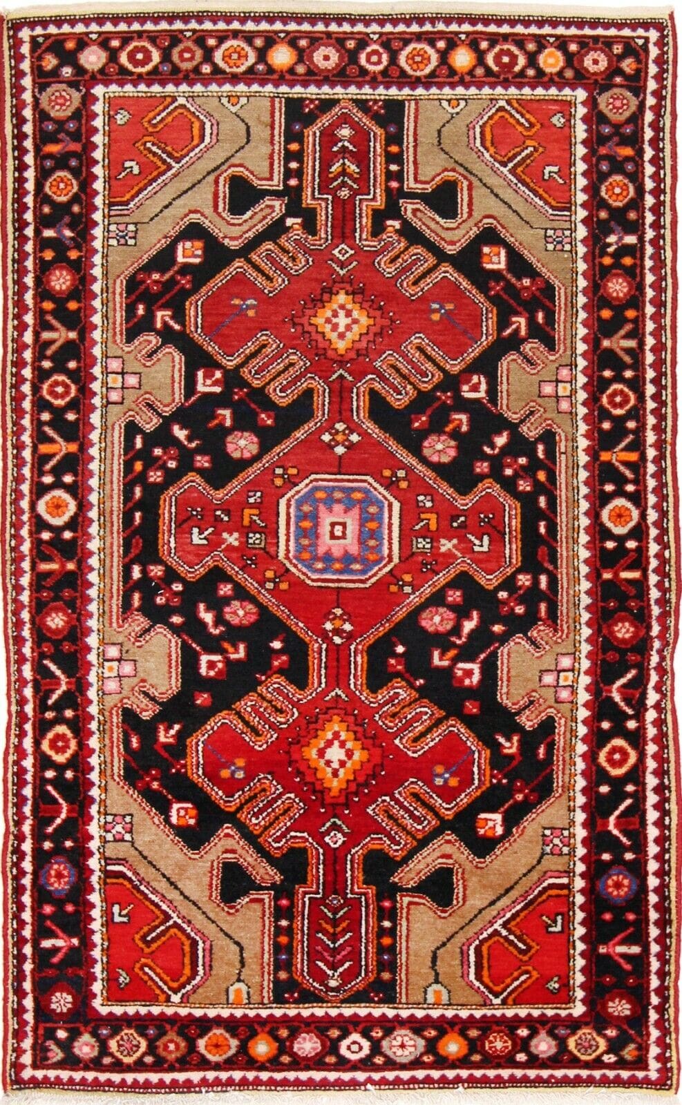 Handgeknüpfter Orientteppich Hamedan 176x110 cm - Perserteppich