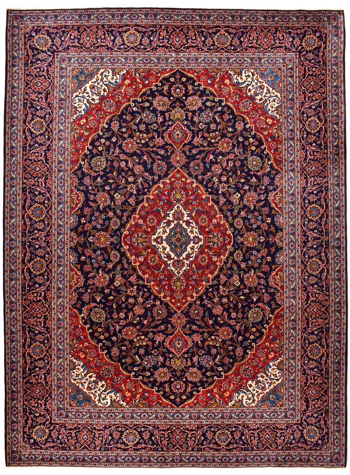 Handgeknüpfter Perser Teppich Kashan 395x295 cm, 350.000 Knoten
