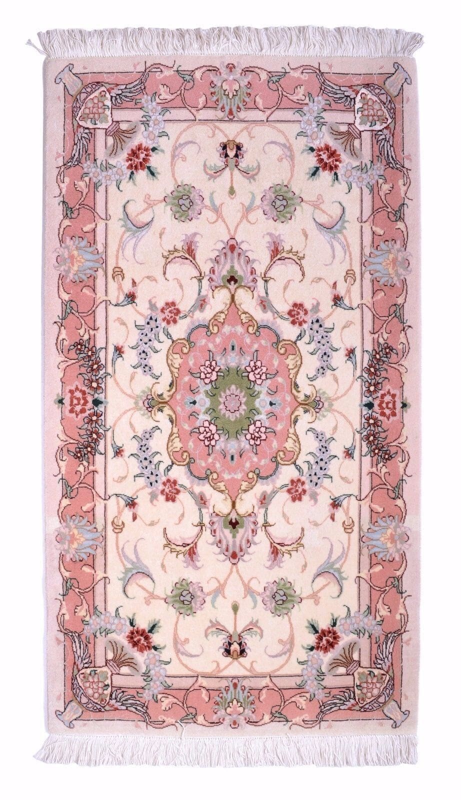 Handgeknüpfter Perser Teppich Tabriz 131x72 cm, 500.000 Knoten, Seide