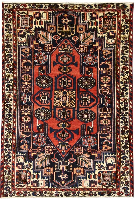 Handgeknüpfter Perserteppich 197x131 cm, 128.000 Knoten, Mehrfarbig