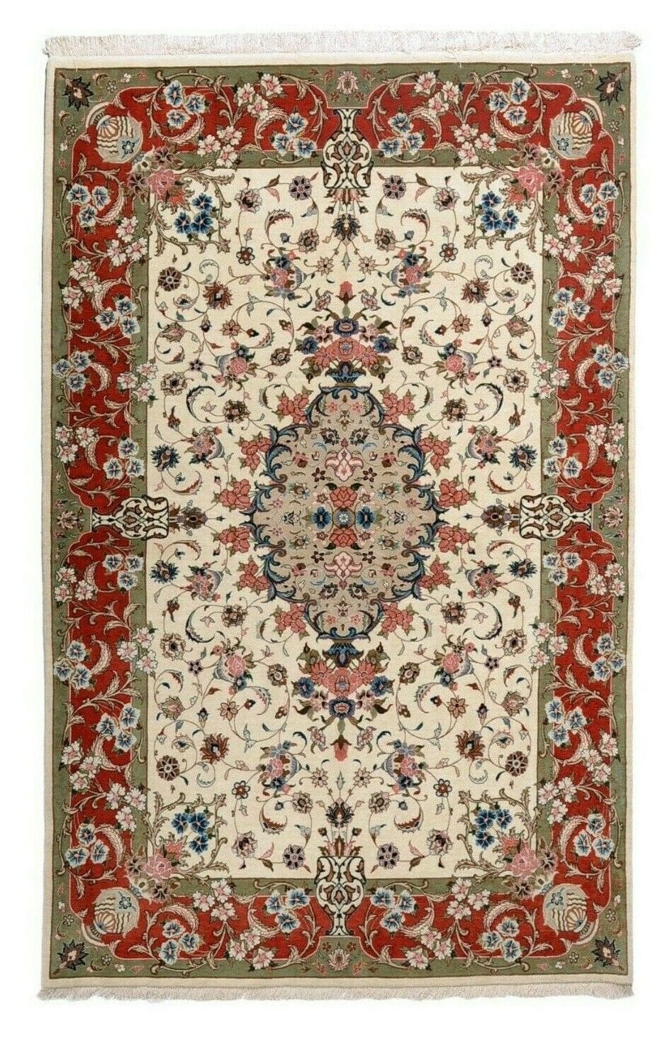 Handgeknüpfter Perserteppich 210x133 cm, 950.000 Knoten, Kork Beige