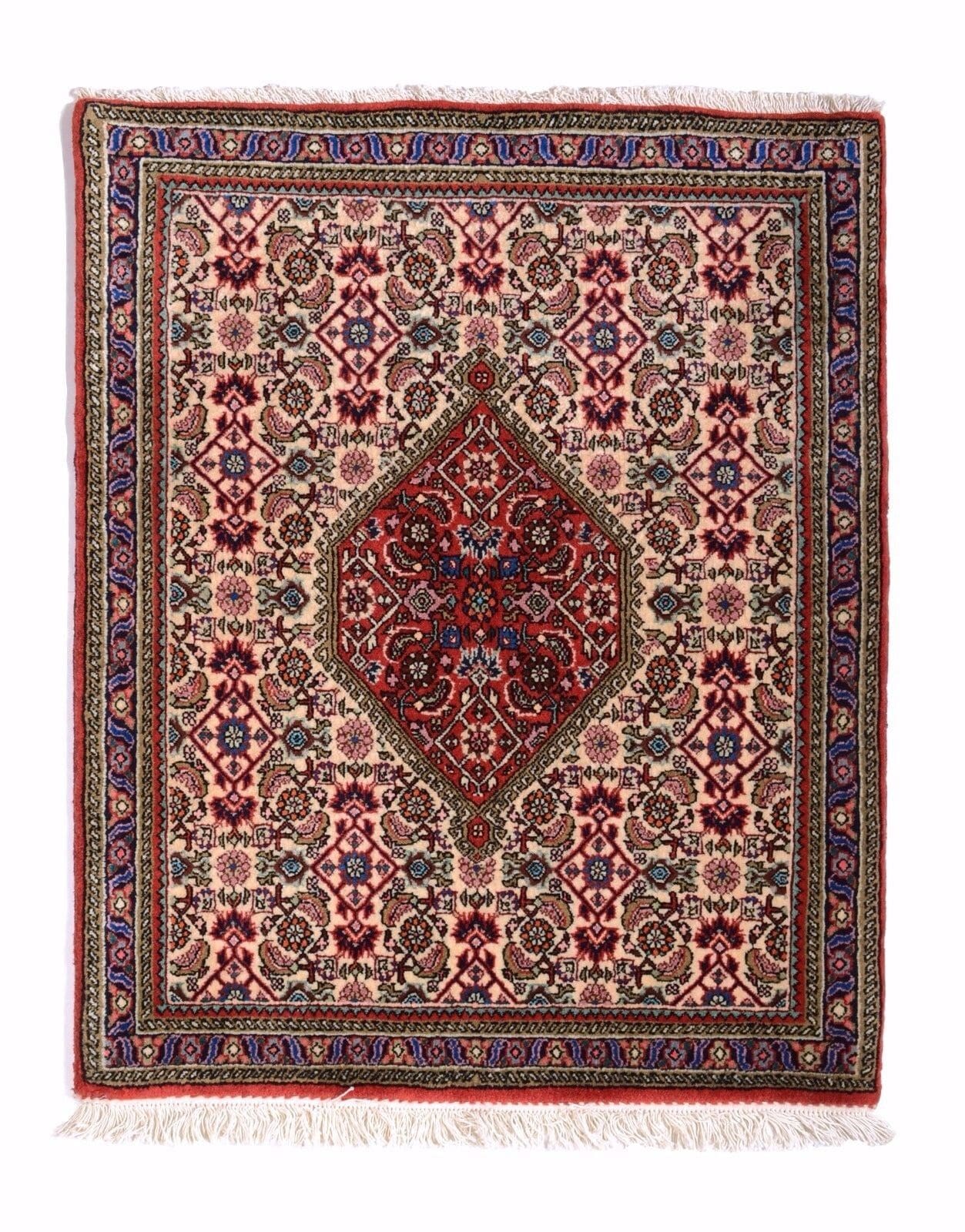 Handgeknüpfter Perserteppich Bidjar 89x72 cm, 350.000 Knoten, perfekt