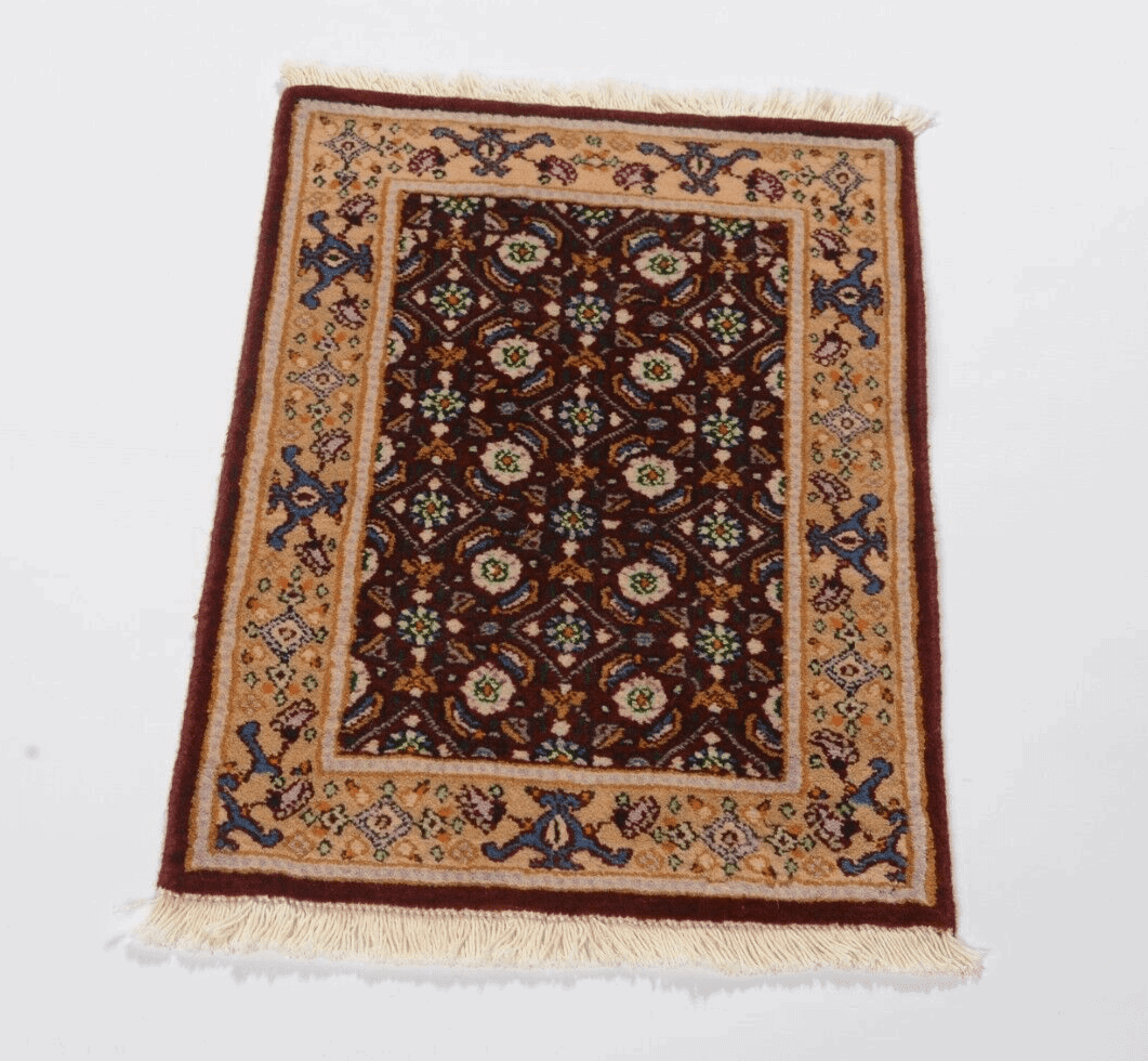 Handgeknüpfter Perserteppich Moud 60x40 cm 300.000 Knoten neu