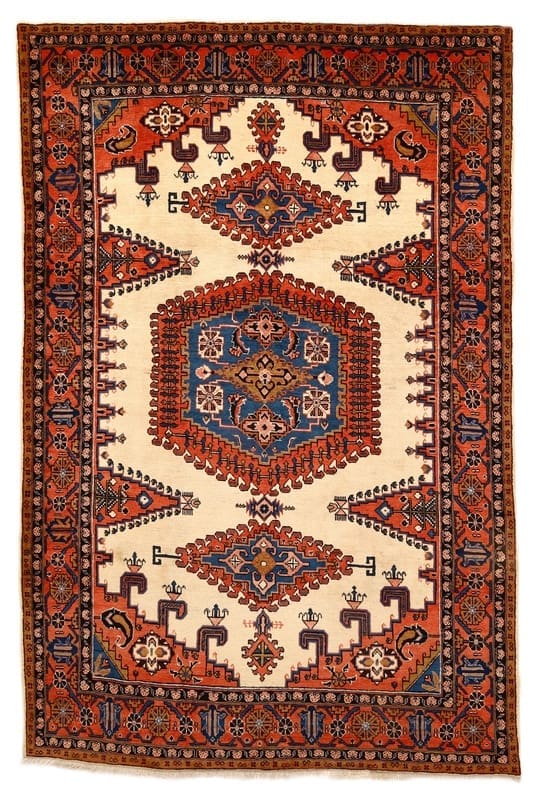 Handgeknüpfter Sarough Orientteppich 320x211 cm – Lebendige Farben, Geometrisches Muster