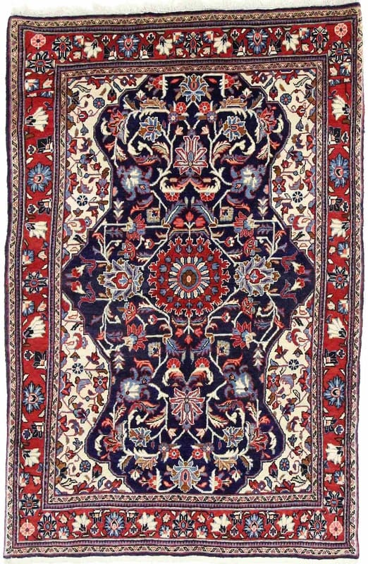 Handgeknüpfter Sarough Teppich 162x107 cm – Dunkelblau, elegant, Orientteppich