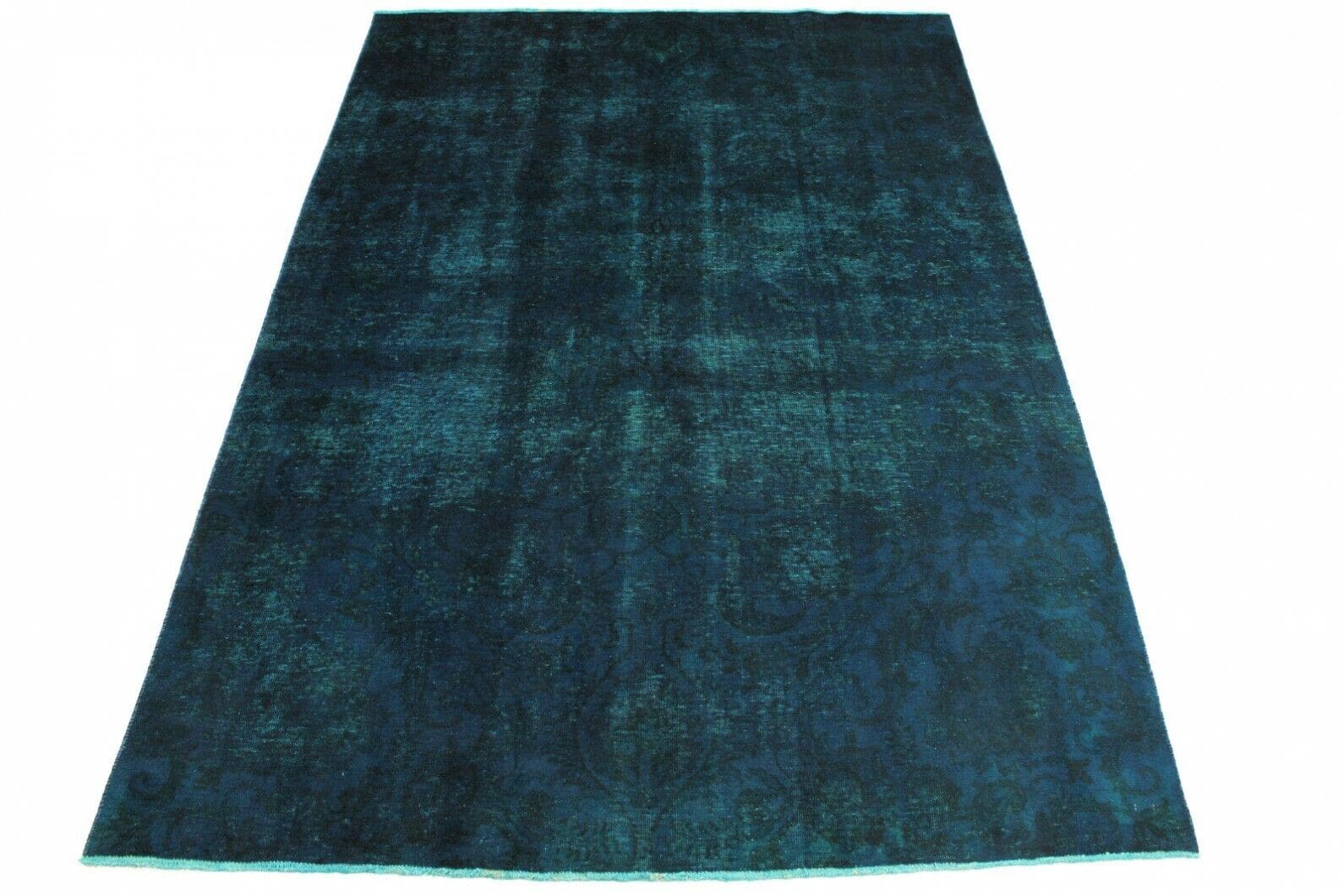 Handgeknüpfter Vintage Orientteppich Blau 302x209cm - Chic Design
