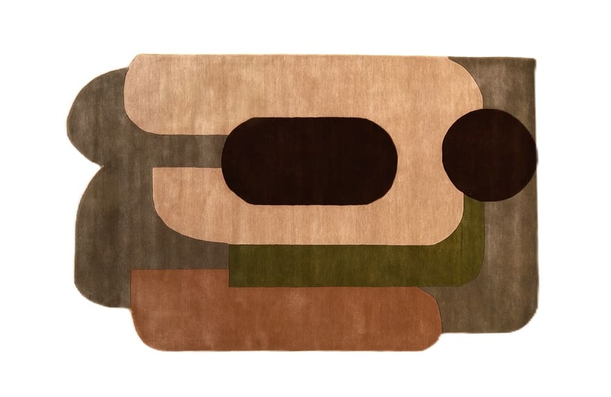 Handgetufteter Orientteppich 232x161 cm in Beige, Braun & Grau