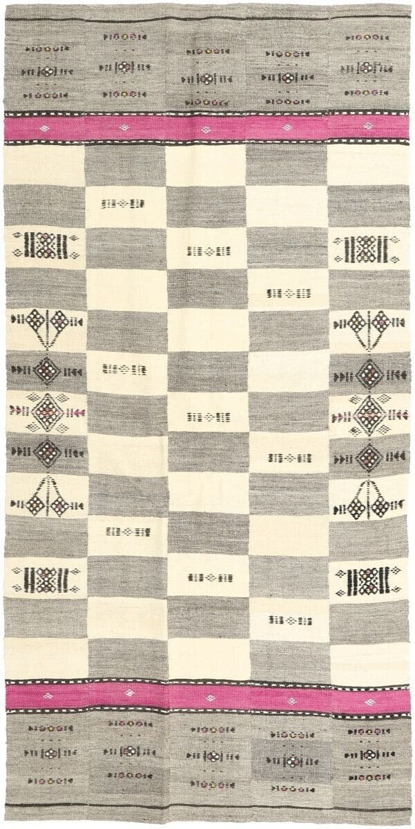 Handgewebter Kelim Djajim Fars 237x115 cm, Modern, Neu, Wolle