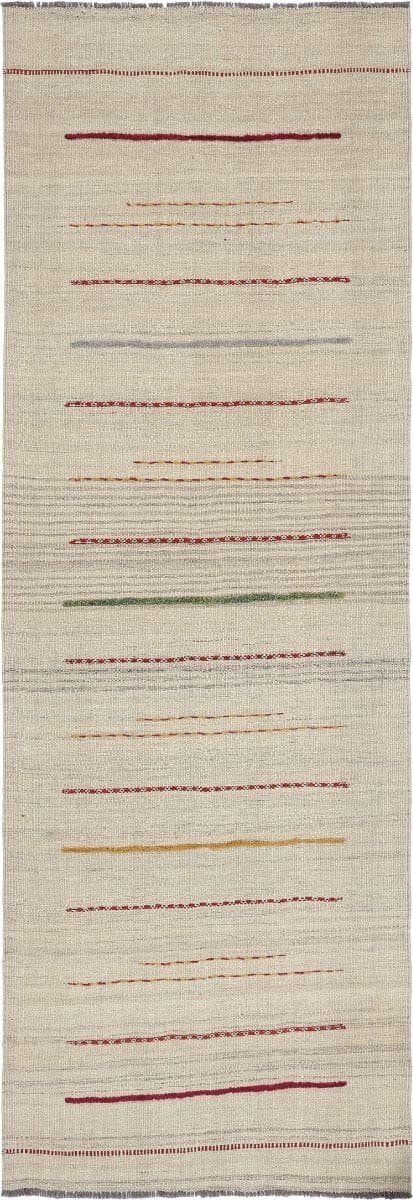 Handgewebter Modern Kelim Fars 298x99 cm – 100% Wolle, Neu