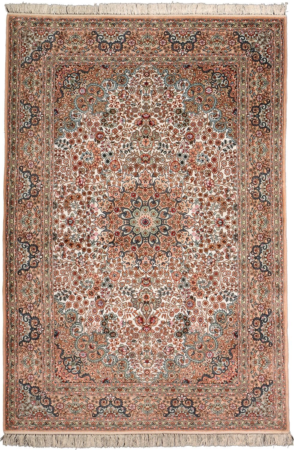 Hereke Teppich 129 x 192cm Seide, handgeknüpft H1