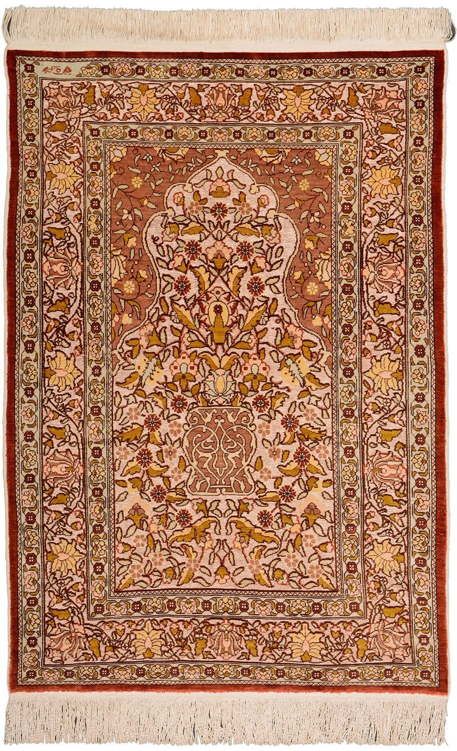 Hereke Teppich 68 x 96 cm, Seide handgeknüpft